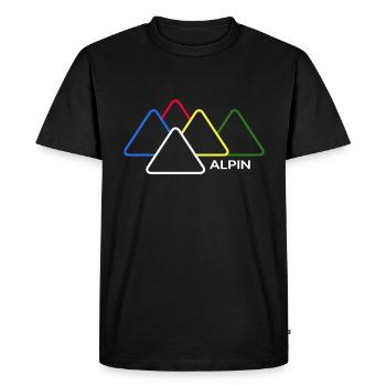 alpinisme sherpa alpin ferrata montagne sommet - T-shirt Premium bio Homme - noir - Devant - Nico (187cm)