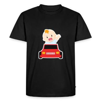 Bébé en jouant. - T-shirt Premium bio Homme - noir - Devant - Nico (187cm)