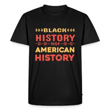 L’histoire des Noirs est l’histoire américaine - T-shirt Premium bio Homme - noir - Devant - Nico (187cm)