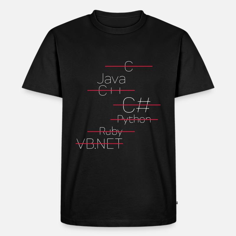 JAVA CODING / PROGRAMMIERSPRACHE - Männer Premium Bio T-Shirt - Schwarz