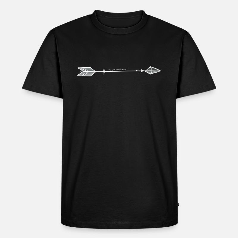 Flèche guerrier blanc - T-shirt Premium bio Homme - noir