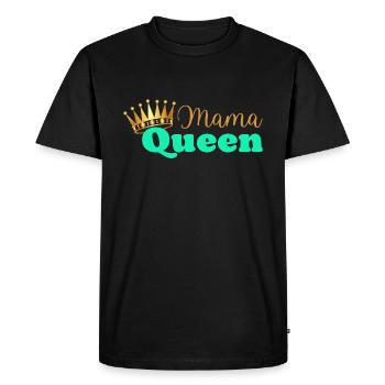 Mama queen - mom queen - Mother's Day gift - Men's Premium Organic T-Shirt - black - Front - Nico (187cm)