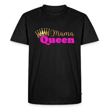 Mama queen - mom queen - Mother's Day gift - Men's Premium Organic T-Shirt - black - Front - Nico (187cm)