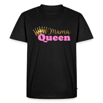 Mama queen - mom queen - Mother's Day gift - Men's Premium Organic T-Shirt - black - Front - Nico (187cm)