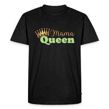 Mama queen - mom queen - Mother's Day gift - Men's Premium Organic T-Shirt - black - Front - Nico (187cm)