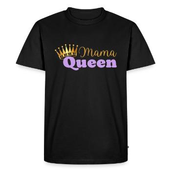 Mama queen - mom queen - Mother's Day gift - Men's Premium Organic T-Shirt - black - Front - Nico (187cm)