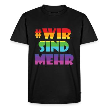 Nous sommes plus - T-shirt Premium bio Homme - noir - Devant - Nico (187cm)