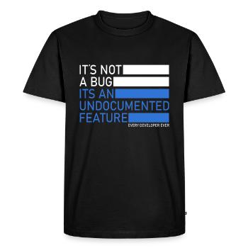 Computer scientist Its not a bug computer science student - Men's Premium Organic T-Shirt - black - Front - Nico (187cm)