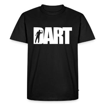 Darts Classics - Silhouette - Dartfan Darts Player - Men's Premium Organic T-Shirt - black - Front - Nico (187cm)