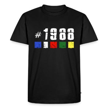 1988 Vintage Birthday Retro Anniversary "New Tibet" - Men's Premium Organic T-Shirt - black - Front - Nico (187cm)