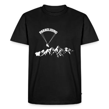 Montagnes de parapente - T-shirt Premium bio Homme - noir - Devant - Nico (187cm)