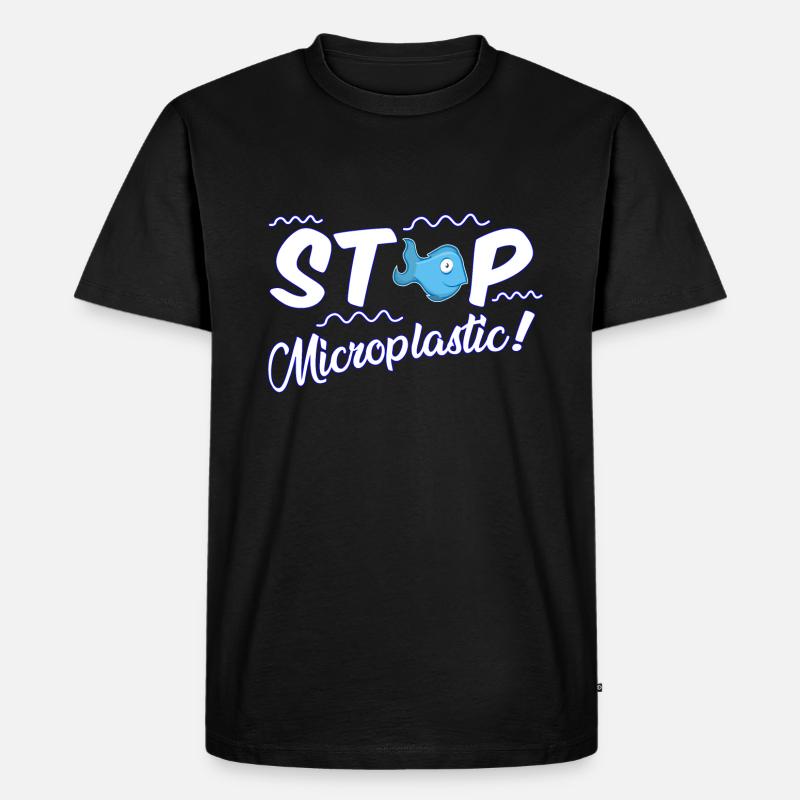 Stop Microplastic - Stops microplastic - Men's Premium Organic T-Shirt - black