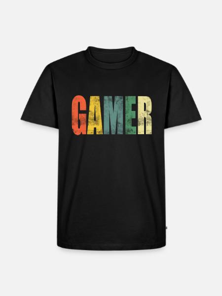 GAMER - Männer Premium Bio T-Shirt - Schwarz