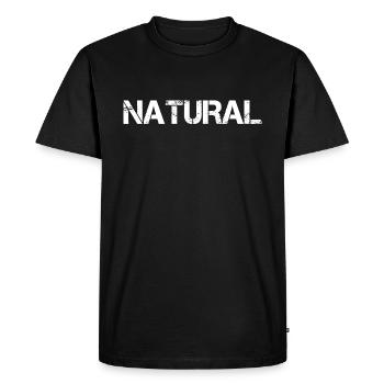 Naturel - T-shirt Premium bio Homme - noir - Devant - Nico (187cm)
