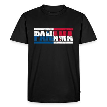 Panama - Men's Premium Organic T-Shirt - black - Front - Nico (187cm)