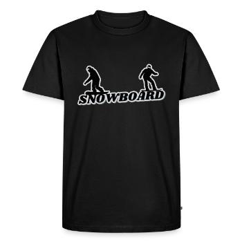 Snowboarders Black Grunge - Men's Premium Organic T-Shirt - black - Front - Nico (187cm)