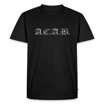 ACAB digital camouflage - Men's Premium Organic T-Shirt - black - Front - Nico (187cm)