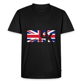 Drapeau anglais drapeau cadeau anglais - T-shirt Premium bio Homme - noir - Devant - Nico (187cm)