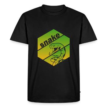Rattlesnake Snake Snakebite Snaketooth - Men's Premium Organic T-Shirt - black - Front - Nico (187cm)