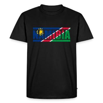 Namibie - T-shirt Premium bio Homme - noir - Devant - Nico (187cm)