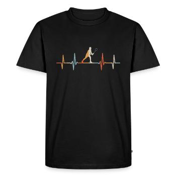 badminton heartbeat badminton sport - T-shirt Premium bio Homme - noir - Devant - Nico (187cm)