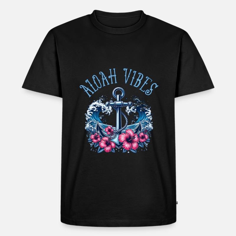 Aloha Vibes - Männer Premium Bio T-Shirt - Schwarz