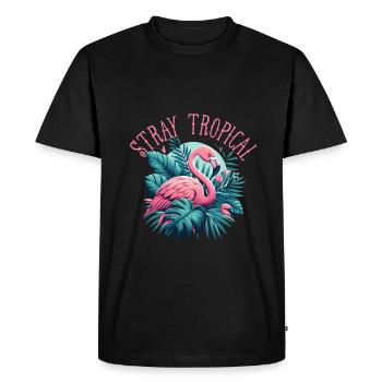Tropical errant - T-shirt Premium bio Homme - noir - Devant - Nico (187cm)