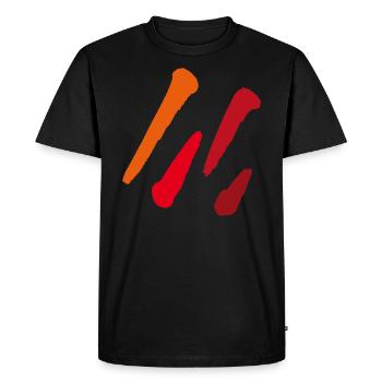 Colors Stripes - Diagonal - RED - Men's Premium Organic T-Shirt - black - Front - Nico (187cm)
