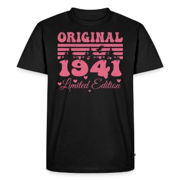 Cadeau 83e Anniversaire 1941 Femme | Né en 1941 - T-shirt Premium bio Homme - noir - Devant - Nico (187cm)