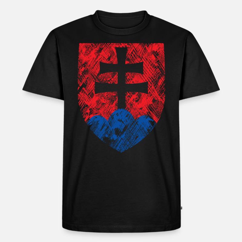 Slowakei - Männer Premium Bio T-Shirt - Schwarz