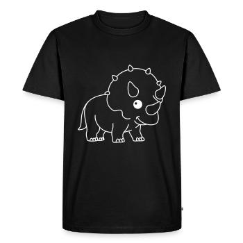 Dinosaur triceratops comic - Men's Premium Organic T-Shirt - black - Front - Nico (187cm)