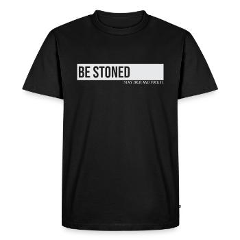 Be Stoned Restez haut et fuck It - T-shirt Premium bio Homme - noir - Devant - Nico (187cm)