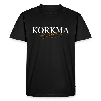 Mustafa Kemal Atatürk Korkma - Men's Premium Organic T-Shirt - black - Front - Nico (187cm)