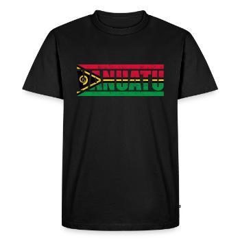 Vanuatu - T-shirt Premium bio Homme - noir - Devant - Nico (187cm)