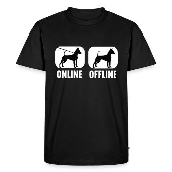 Chien Pinscherfan miniature hors ligne - T-shirt Premium bio Homme - noir - Devant - Nico (187cm)