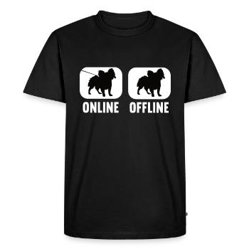 Online Offline Papillon Papillon Owner Dog - Men's Premium Organic T-Shirt - black - Front - Nico (187cm)