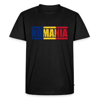 Roumanie - T-shirt Premium bio Homme - noir - Devant - Nico (187cm)