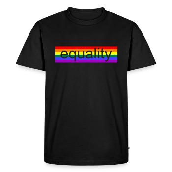 Equality - Men's Premium Organic T-Shirt - black - Front - Nico (187cm)