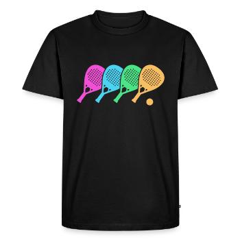 Padel Padel Tennis Padel Balle PADEL TENNIS ÉTÉ - T-shirt Premium bio Homme - noir - Devant - Nico (187cm)