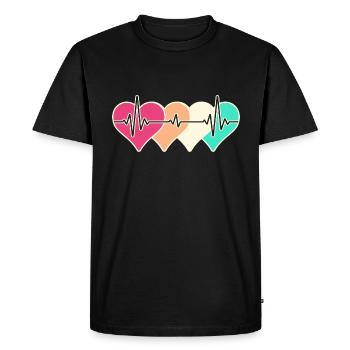 Infirmière Médecine Intensive Infirmière OP - T-shirt Premium bio Homme - noir - Devant - Nico (187cm)