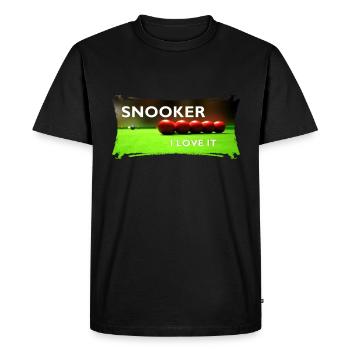 SNOOKER - I LOVE IT - Men's Premium Organic T-Shirt - black - Front - Nico (187cm)