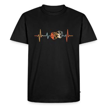 Dice Heartbeat Dice Game - Men's Premium Organic T-Shirt - black - Front - Nico (187cm)
