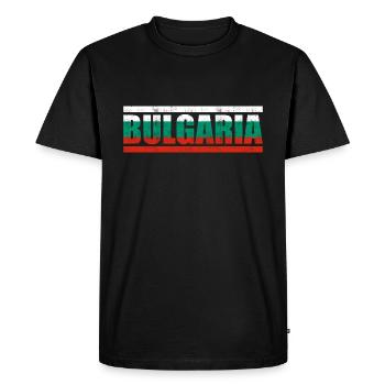 Bulgarie - T-shirt Premium bio Homme - noir - Devant - Nico (187cm)