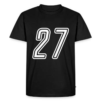 27 Number number - Men's Premium Organic T-Shirt - black - Front - Nico (187cm)