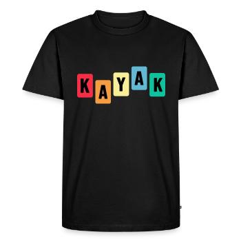 Kayak White Water Kayak Paddle Boat - Men's Premium Organic T-Shirt - black - Front - Nico (187cm)