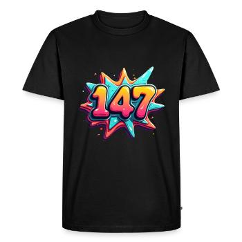 Snooker Player Break 147 Maximum - T-shirt Premium bio Homme - noir - Devant - Nico (187cm)