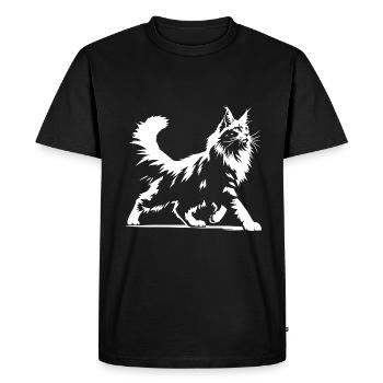 Maine Coon Cat Design majestueux - T-shirt Premium bio Homme - noir - Devant - Nico (187cm)