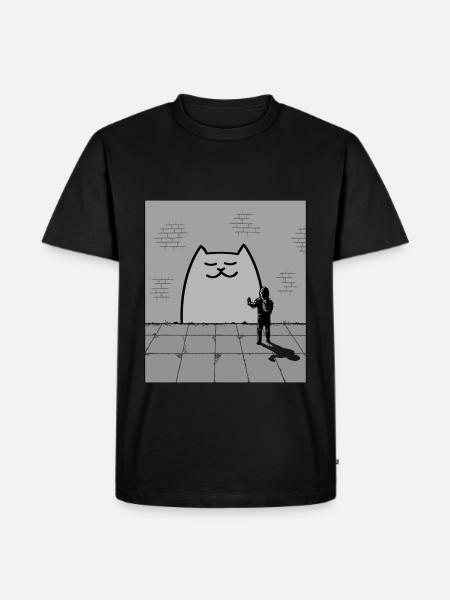 Schläfrige Katze - Männer Premium Bio T-Shirt - Schwarz