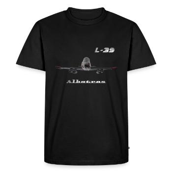 L 39 Albatros Jet avion d’entraînement de la République tchèque - T-shirt Premium bio Homme - noir - Devant - Nico (187cm)