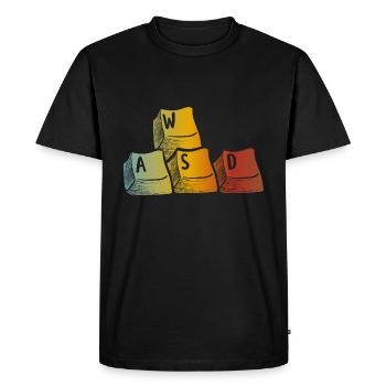 Jeux WASD - T-shirt Premium bio Homme - noir - Devant - Nico (187cm)